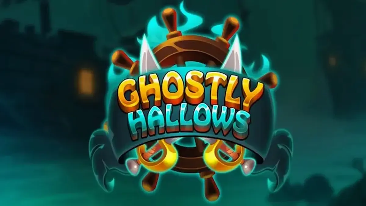 Tampilan visual slot Ghostly Hallows dengan tema kapal bajak laut hantu